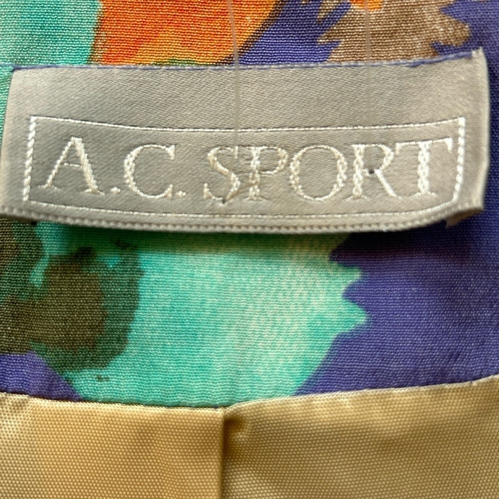 A. C . Sport VTG art-to-wear lightweight open front blazer SZ 10 - Picture 15 of 15
